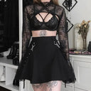 Bold Gothic Patchwork Skirt For Women