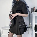 Bold Gothic Patchwork Skirt For Women