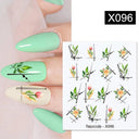 Harunouta Summer Floral Nail Art Decals for Stylish Designs