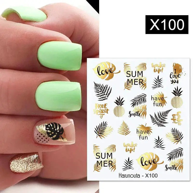 Harunouta Summer Floral Nail Art Decals For Stylish Designs