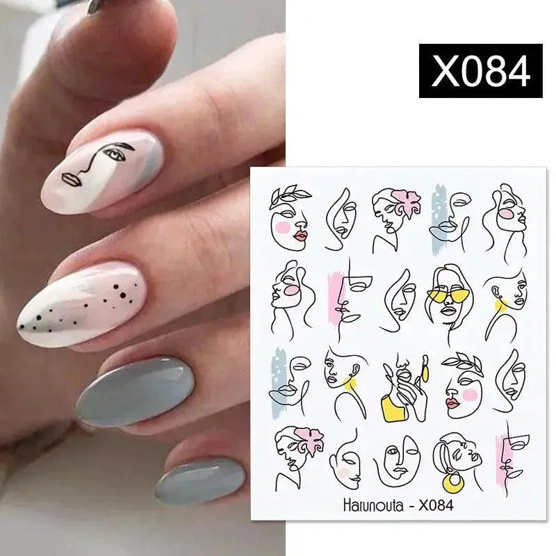 Harunouta Summer Floral Nail Art Decals For Stylish Designs