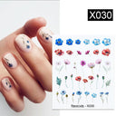 Harunouta Summer Floral Nail Art Decals for Stylish Designs