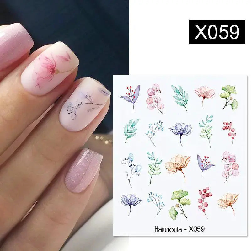 Harunouta Summer Floral Nail Art Decals For Stylish Designs