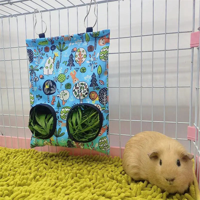 Hay Bag Feeder Holder For Small Animals Rabbits Guinea Pigs
