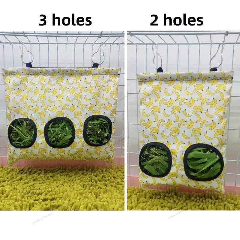 Hay Feeder Hanging Pouch For Small Animals Durable Dispenser