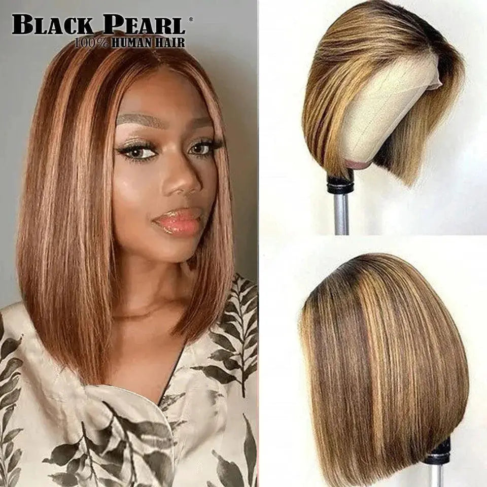 HD Glueless Straight Bob Lacefront Wig 100 Percent Remy Hair