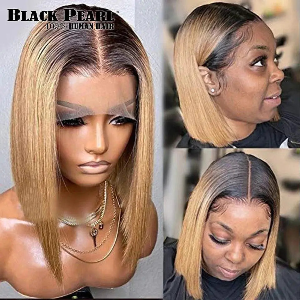 HD Glueless Straight Bob Lacefront Wig 100 Percent Remy Hair