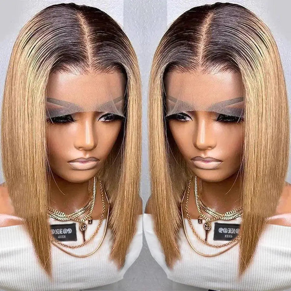 HD Glueless Straight Bob Lacefront Wig 100 Percent Remy Hair