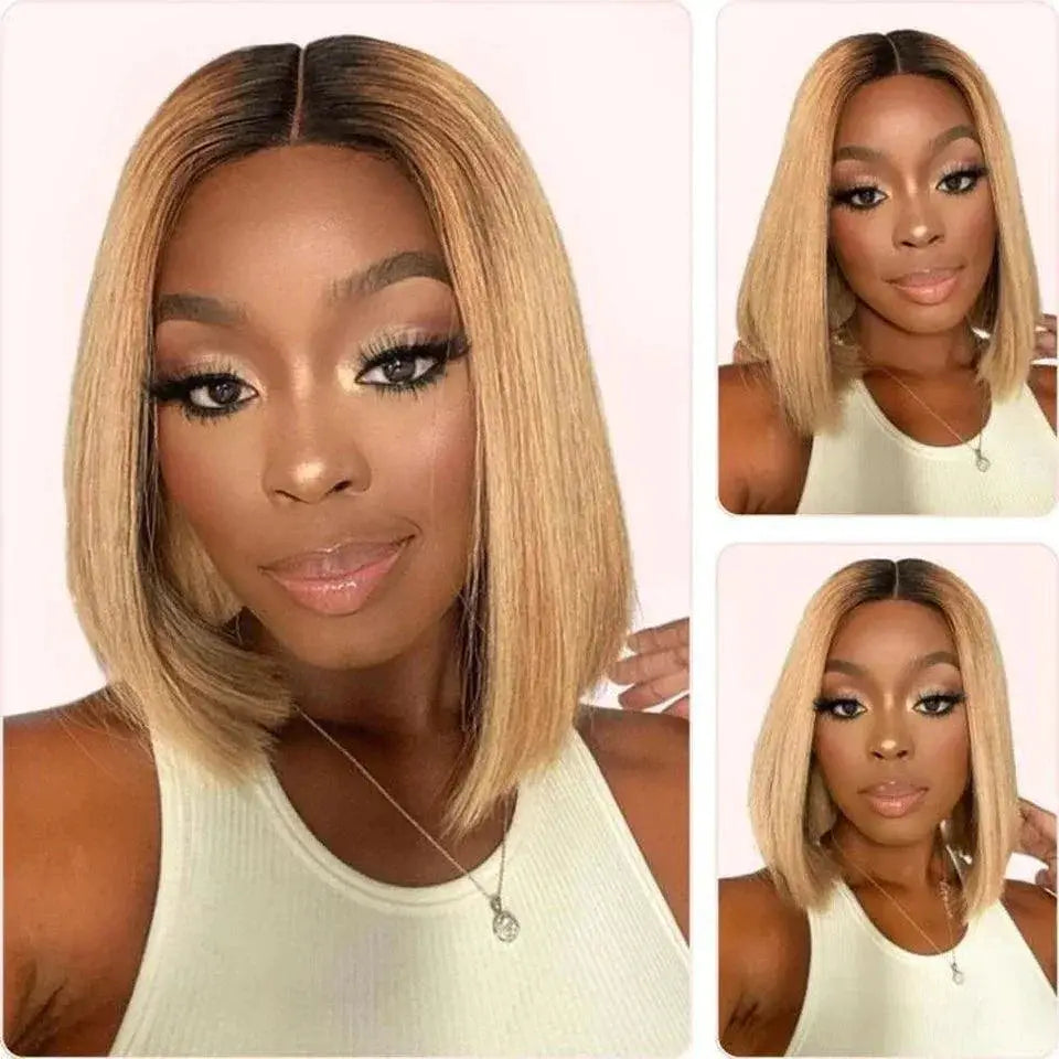 HD Glueless Straight Bob Lacefront Wig 100 Percent Remy Hair