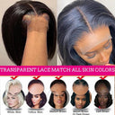 HD Lace Bob Wig Glueless Bone Straight Human Hair 180 Density
