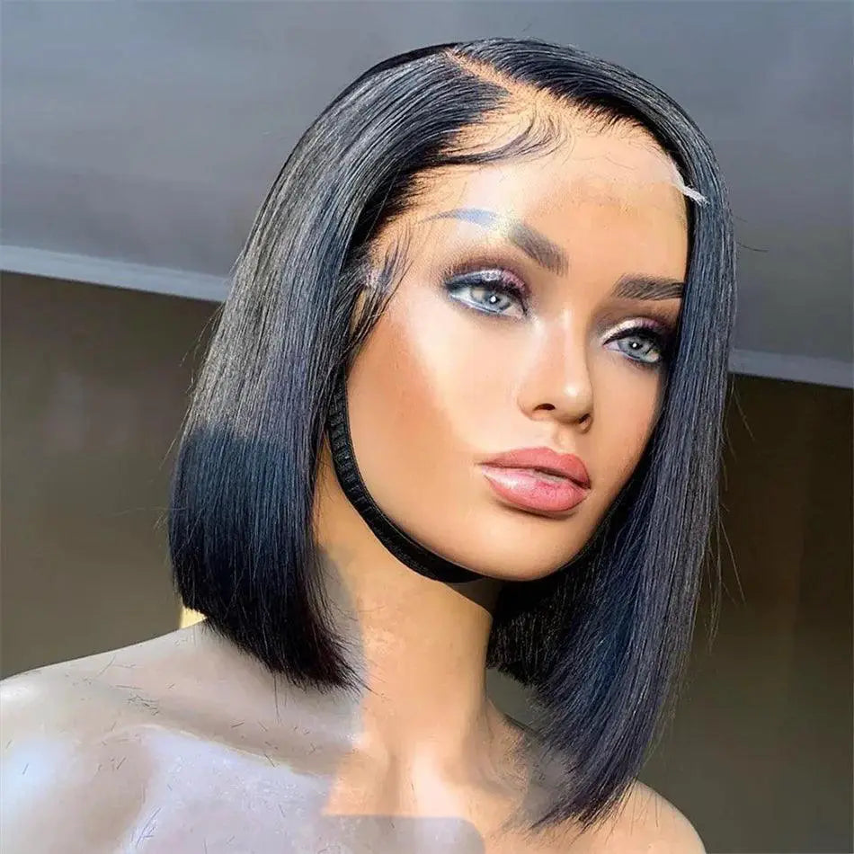 HD Lace Frontal Bone Straight Bob Wig For Women Human Hair