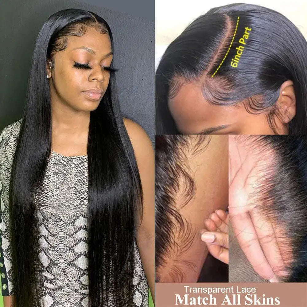 HD Transparent Lace Front Human Hair Wigs For Women
