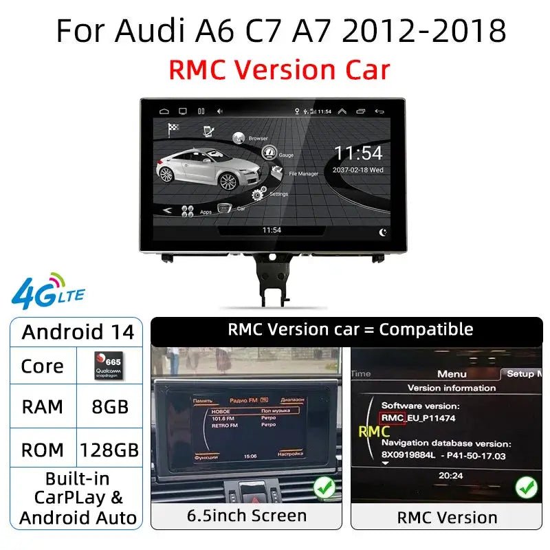 Head Unit Upgrade for Audi A6/A7 CarPlay