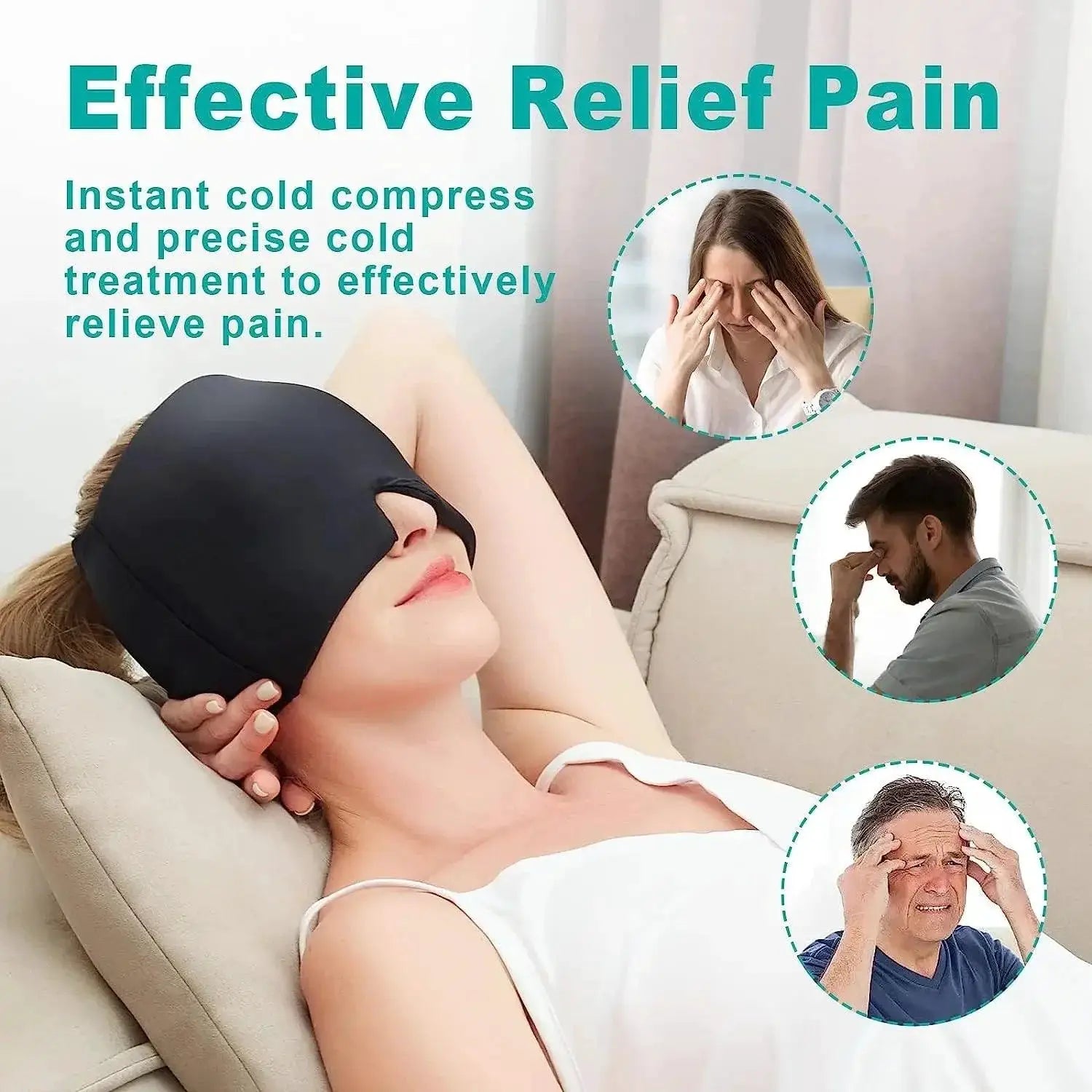 Headache Relief Ice Cap for Migraine and Stress Pain