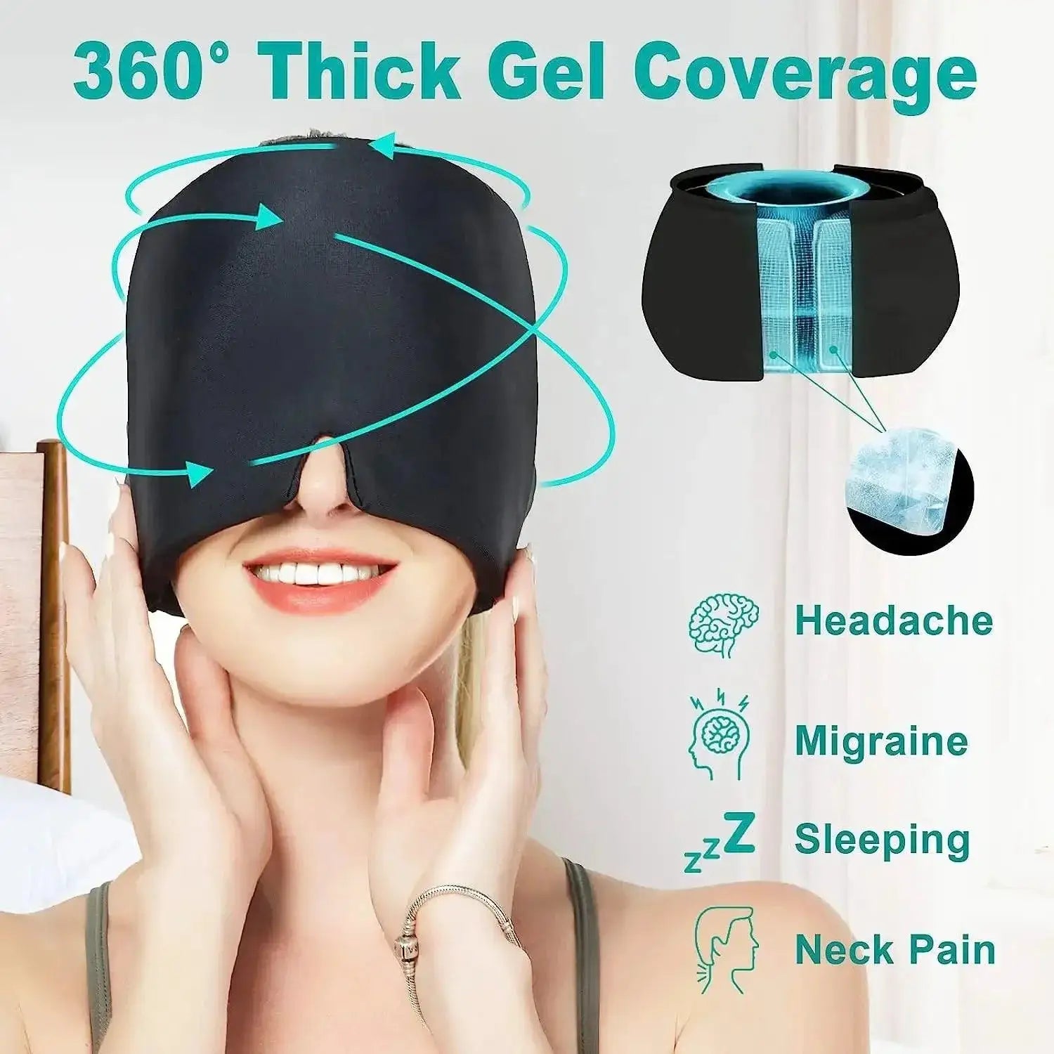 Headache Relief Ice Cap for Migraine and Stress Pain