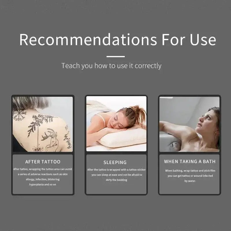 Healing Tattoo Film Accelerate Recovery Transparent