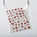 3D Heart Nail Stickers for Valentines