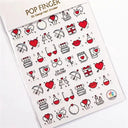3D Heart Nail Stickers for Valentines