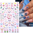 3D Heart Nail Stickers for Valentines