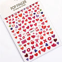 3D Heart Nail Stickers for Valentines