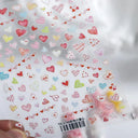 3D Heart Nail Stickers for Valentines