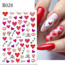 3D Heart Nail Stickers for Valentines
