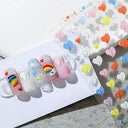 3D Heart Nail Stickers for Valentines