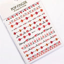 3D Heart Nail Stickers for Valentines
