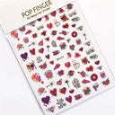 3D Heart Nail Stickers for Valentines