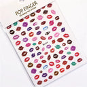 3D Heart Nail Stickers for Valentines