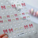 3D Heart Nail Stickers for Valentines