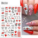 3D Heart Nail Stickers for Valentines