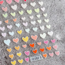 3D Heart Nail Stickers for Valentines