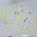 3D Heart Nail Stickers for Valentines
