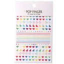 3D Heart Nail Stickers for Valentines