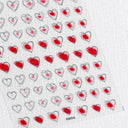 3D Heart Nail Stickers for Valentines