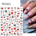 3D Heart Nail Stickers for Valentines