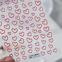 3D Heart Nail Stickers for Valentines