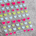3D Heart Nail Stickers for Valentines