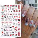 3D Heart Nail Stickers for Valentines