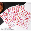 3D Heart Nail Stickers for Valentines