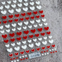 3D Heart Nail Stickers for Valentines