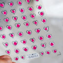 3D Heart Nail Stickers for Valentines