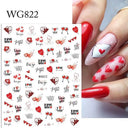 3D Heart Nail Stickers for Valentines