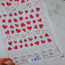 3D Heart Nail Stickers for Valentines