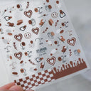 3D Heart Nail Stickers for Valentines