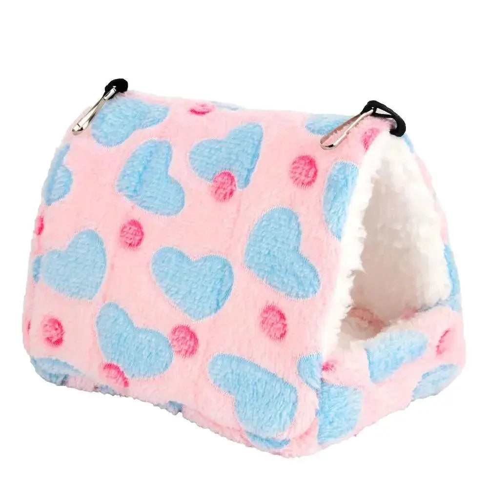 Heart Plush Pet Nest for Birds Winter Hammock Cave Hut Cozy