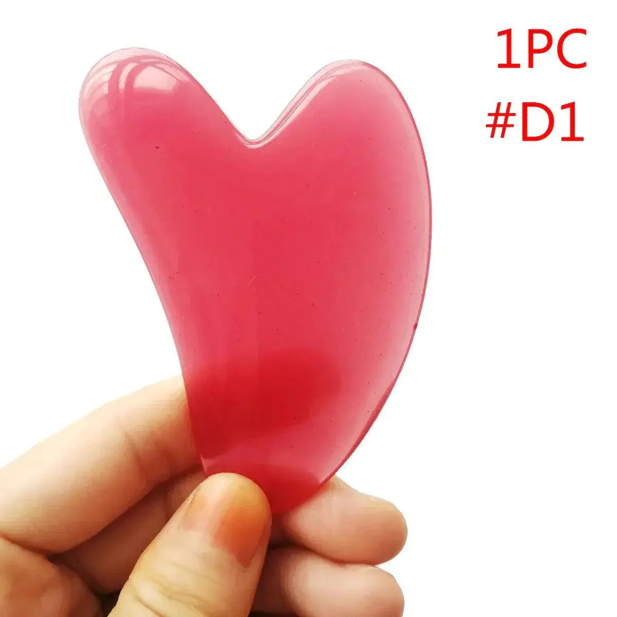 Heart Shape Resin Gua Sha Acupoint Massage Tool Kit