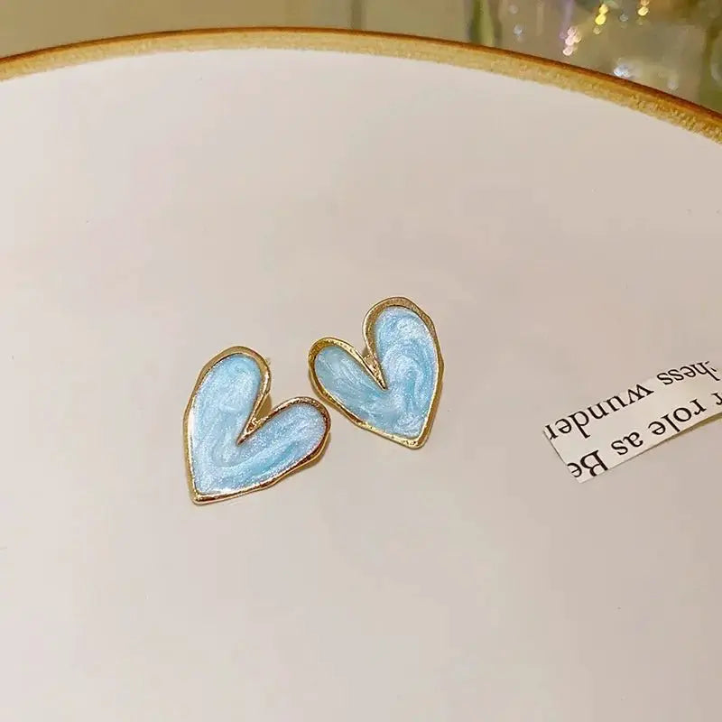 Heart Shaped Pearl Drop Earrings For Women Fashion Jewelry