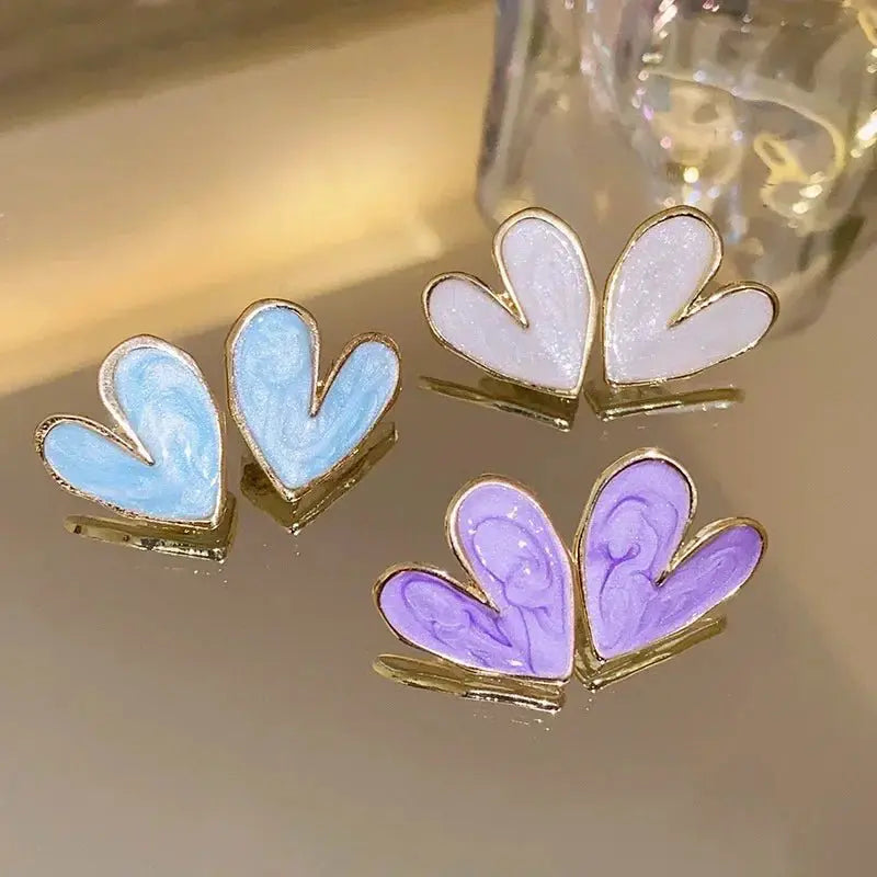 Heart Shaped Pearl Drop Earrings For Women Fashion Jewelry